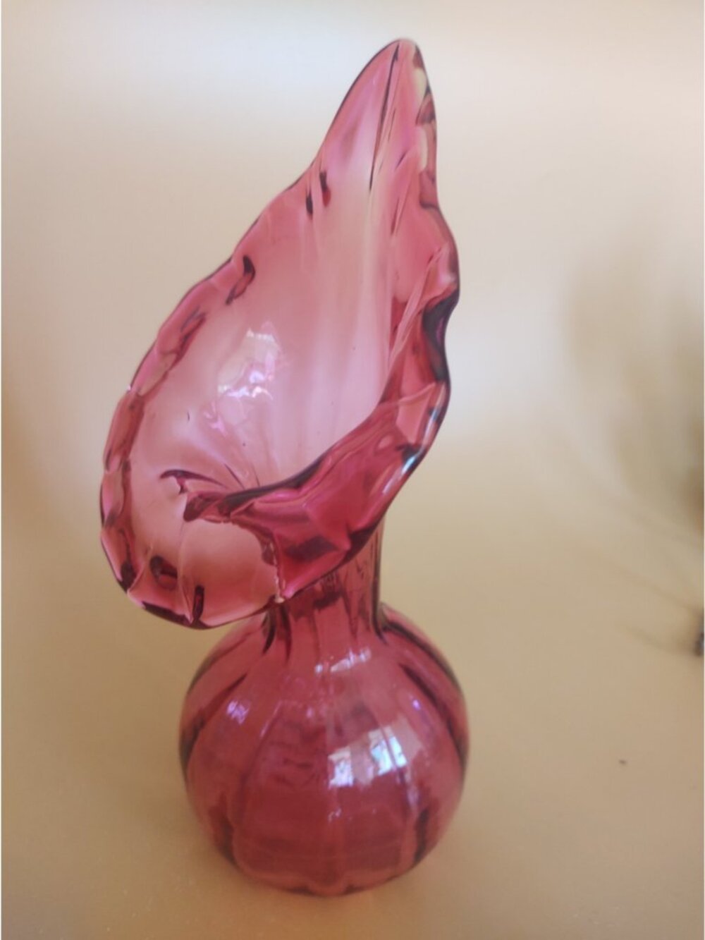 Rossi Canadian Art Glass Jack in the Pulpit Vase 9" tall